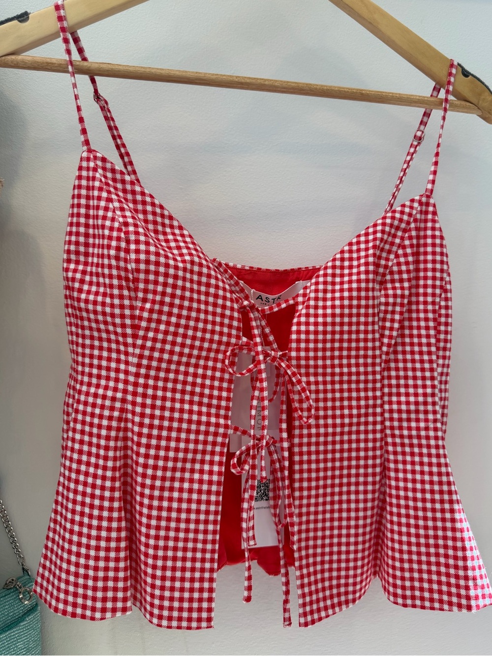 Alma Red Gingham Top |ASTR